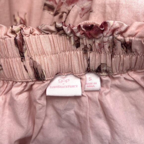 Gap x LoveShackFancy Floral Pink Tiered Ruffle Skirt Sz. S - Picture 8 of 8